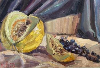 Still life with melon and grape. Bogdanova Mariya