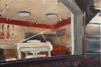 Music in the window. Grand piano. Silantyev Vadim