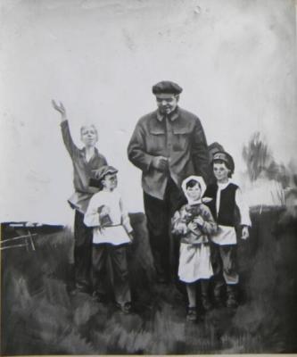 Lenin with children. Malinka Aleksandr