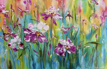 Bright garden flowers (Oil Painting Spring). Skromova Marina