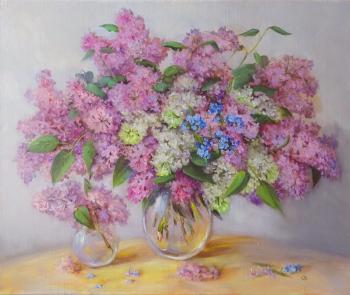 Lilacs, forget-me-nots. Razumova Svetlana