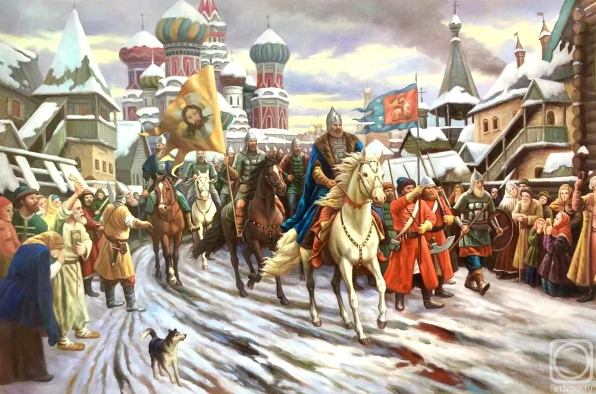Minaev Sergey. Entry of Minin and Pozharsky into Moscow