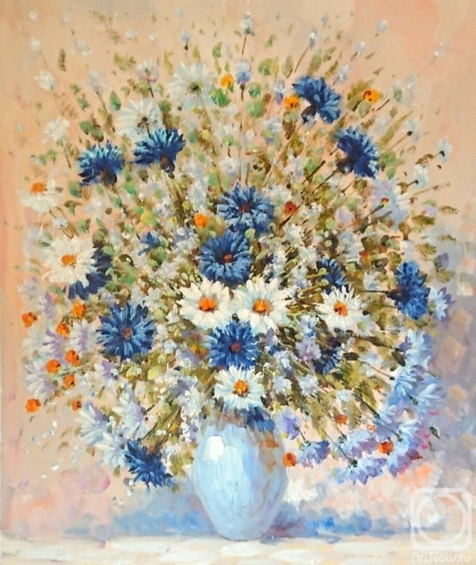 Dzhanilyatti Antonio. Cornflowers and daisies