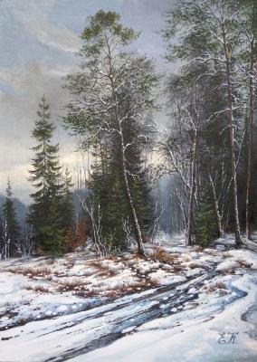November (Winter Canvas Oil Painting). Korableva Elena