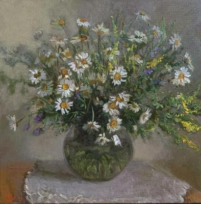 Bouquet with daisies (A Still Life With Wild Flowers). Solodilova Natalia
