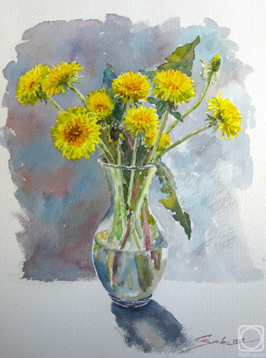 Gayvoronskaya Elena. Dandelions in a vase