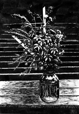 Black and White Bouquet (Pen). Abaimov Vladimir
