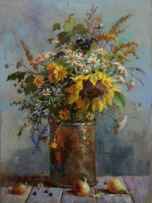 Bouquet with sunflower. Smorygina Anna