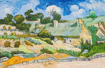 Copy of Van Gogh's painting "Thatched Houses, Cordeville". Vlodarchik Andjei