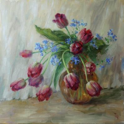 Tulips and forget-me-nots. Chepkasova Tatiana
