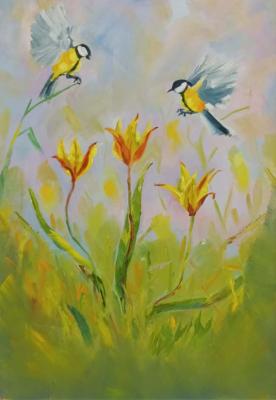 Картина «Этюд с синицами»