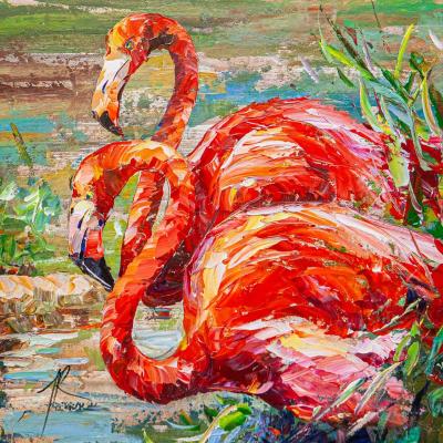 Pair of flamingos (A Pair Of Flamingos). Rodries Jose