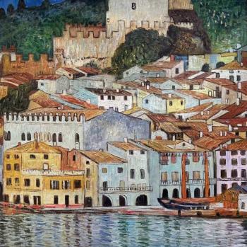 Copy of Gustav Klimt�s painting �Malcesine on Lake Garda�