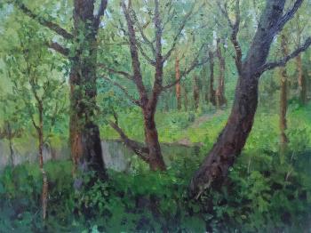 By the pond in the pine forest (Painting By The Artist). Goryunova Olga