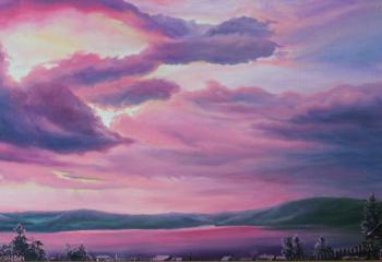 Purple sunset. Kiselevich Gennadiy