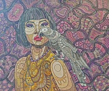 No52 Portrait with a Bird. Rybkina Olga