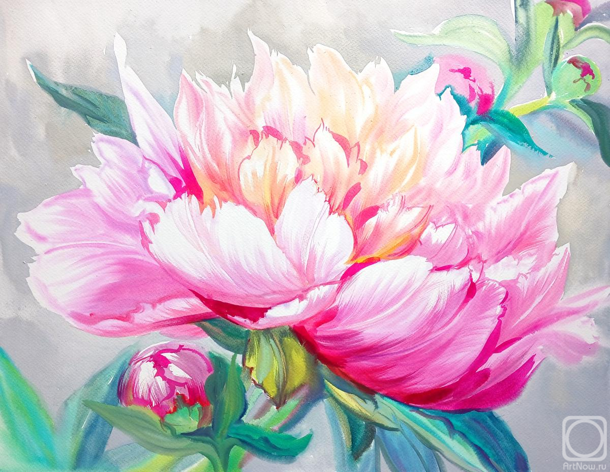 Mikhalskaya Katya. Peony blossomed