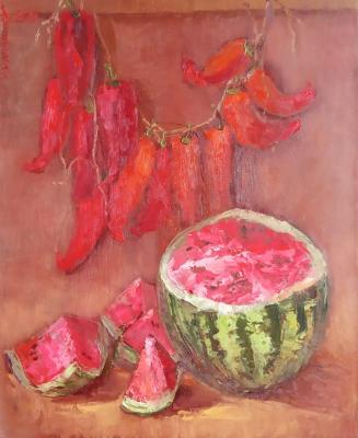Still life with watermelon. Bolotskaya Lyudmila