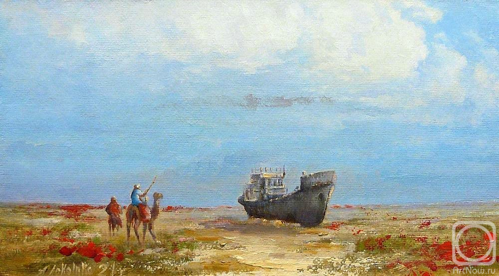 Lokotko Alexey. Ships of the Desert" Ili Don Quixote and his faithful servant and squire Sancho, in Uzbekistan