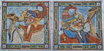 The diptych "Buffoons" part 1. Soldatov Boris