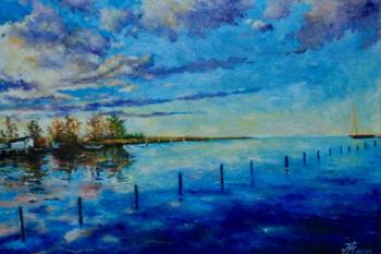 The pier. The autumn. Telepneva Mlada