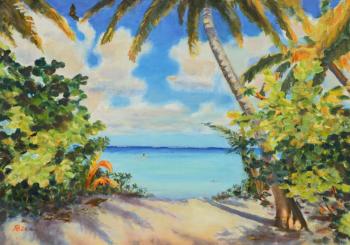 Island in the ocean. Yaskin Vladimir