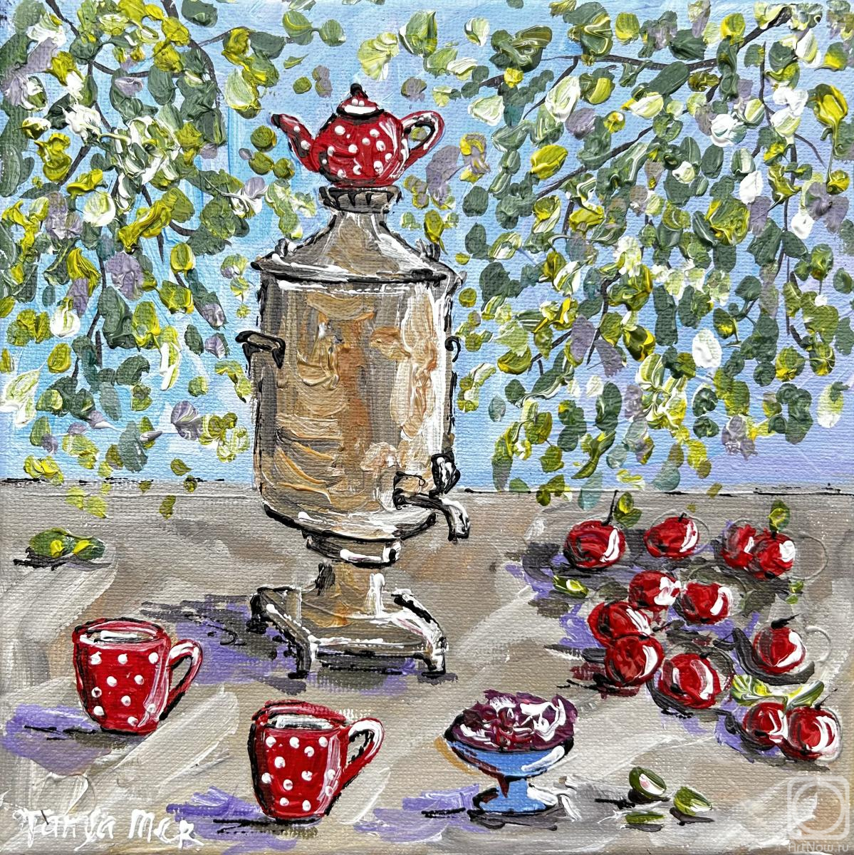 Merkulova Tatyana. Tea party with a samovar