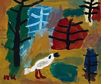 Bird in the forest. Lost. Jelnov Nikolay