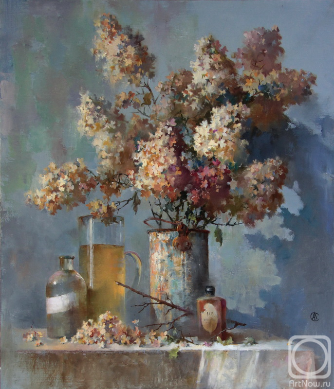 Smorygina Anna. Still life with dry hydrangea