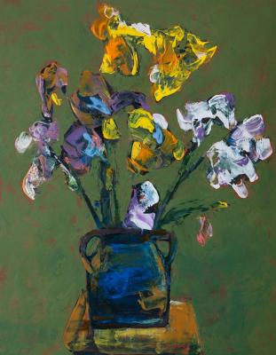 Irises on green. Sardaryan Ashot