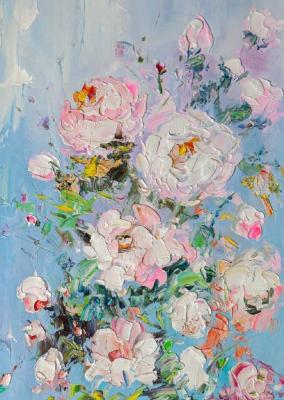 White peonies in the garden. Vevers Christina