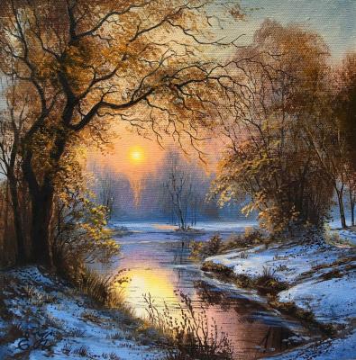Winter evening (Winter Evening Painting). Korableva Elena