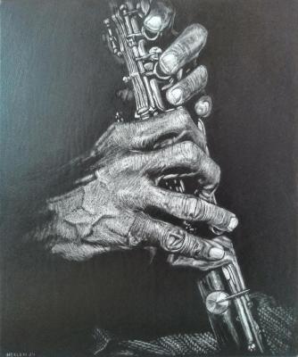 The saxophonist. Neklyudova Elena