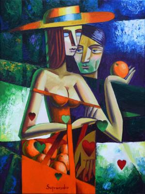 Girl and orange. Suprunenko Valeryy