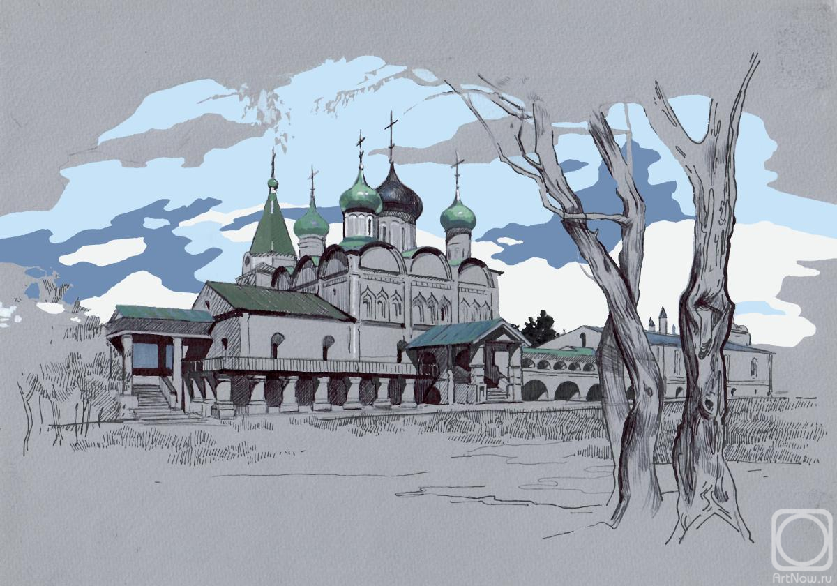 Картина. Александрова Ольга. Вознесенский Печерский мужской монастырь, Нижний Новгород