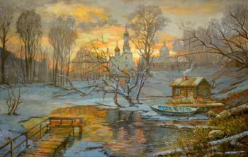 Winter pond (A Pond). Panov Eduard
