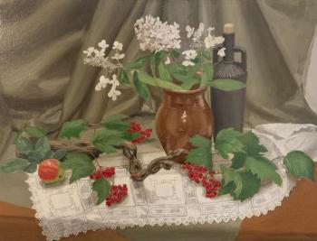 Still life with viburnum. ����������� �����