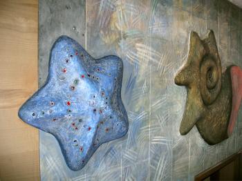 Sea Star. Composition on the east wall of a kindergarten. Yudaev-Racei Yuri