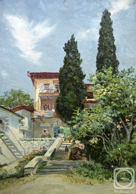 Petrov Vladimir. Gurzuf the House with cypresses