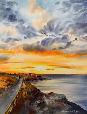 Cyprus Embankment. Sunset