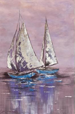 Seascape with sailboats. Skromova Marina