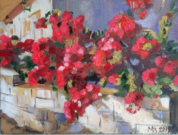 Etude with bougainvillea. Mahnach Valeriya