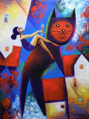 Cat & girl. Suprunenko Valeryy