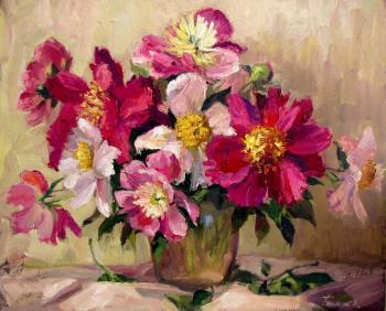 Bouquet of peonies (herbaceous peony)