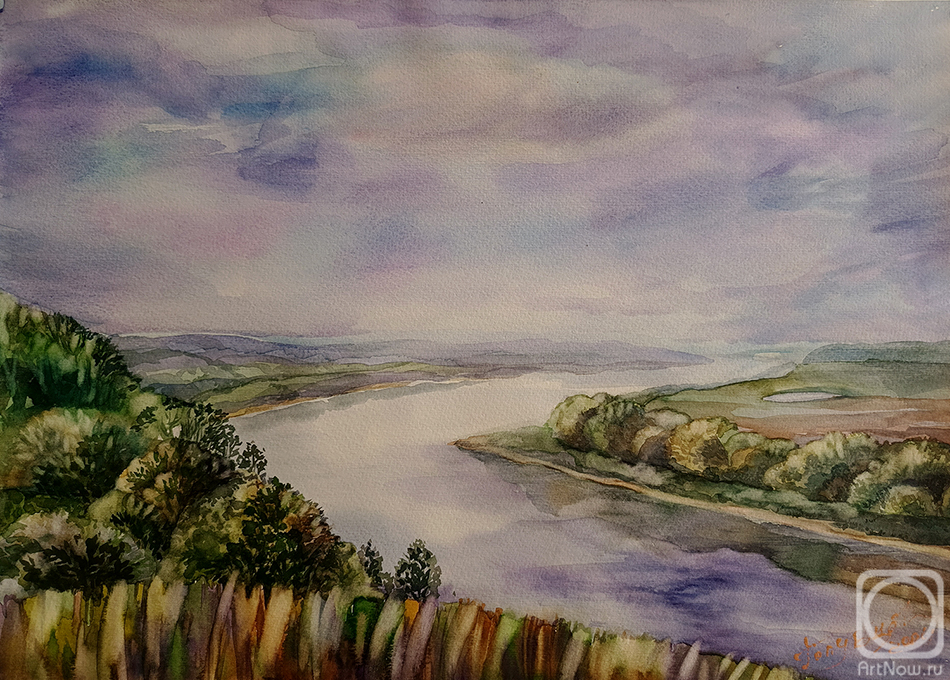 Golubtsova Nadezhda. View of the Oka River from Bekhovo