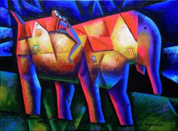Elefant & girl. Suprunenko Valeryy