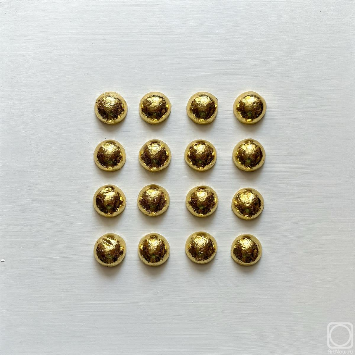 Lebedeva Marina. Three-dimensional white painting with gold