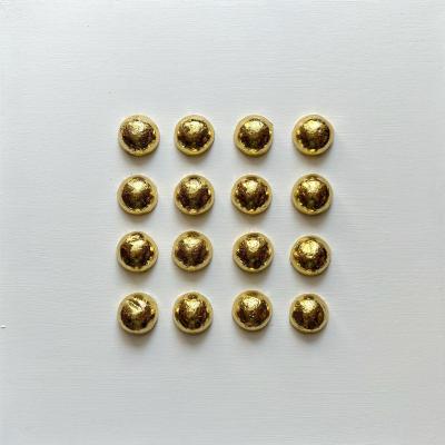 Three-dimensional white painting with gold. Lebedeva Marina