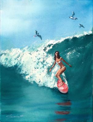 Racing with seagulls. Gayvoronskaya Elena