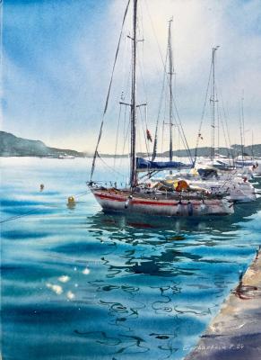 Картина «Яхты на причале 15»